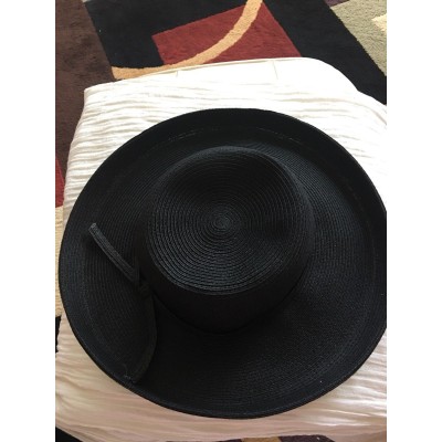 San Diego Hat Co 's  Wide Sun Brim Black Hat Paper Or Paper poly Cotton  eb-95103220